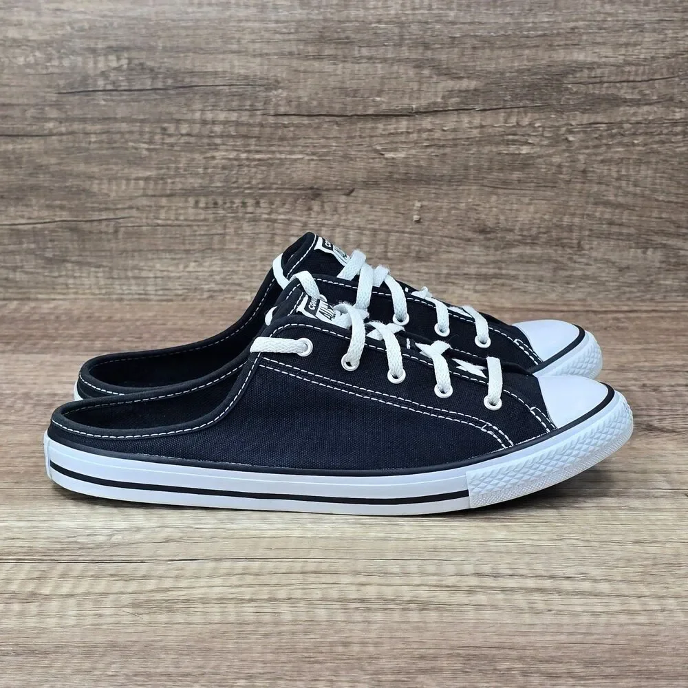 Converse Chuck Taylor All Star Dainty Mule Slip Women's Size 8 Black White Shoes